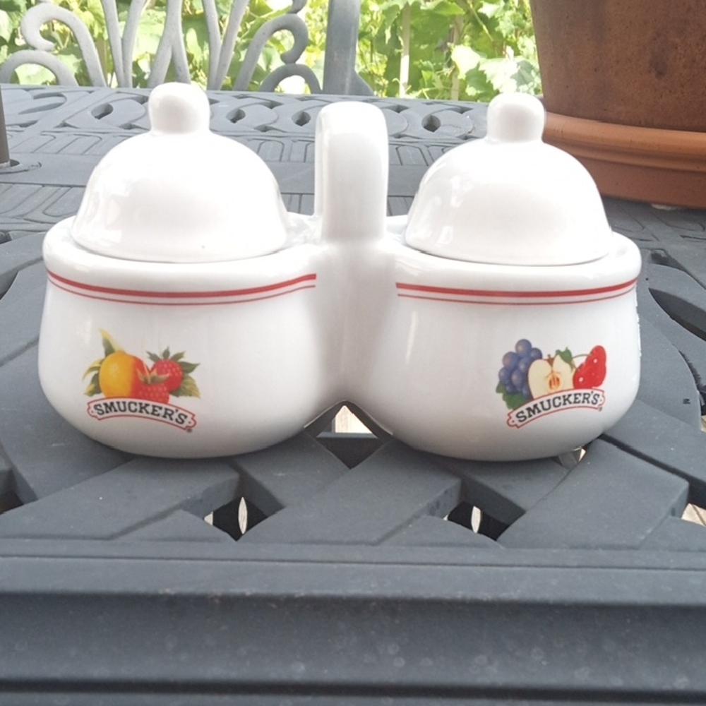 Smuckers Ceramic Jam Jar Duo